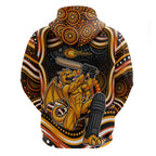 Perth Scorchers Cricket Zip Hoodie Australian Cricket Mascot - Modern Indigenous Style