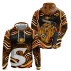 Perth Scorchers Cricket Zip Hoodie Australian Cricket Mascot - Modern Indigenous Style