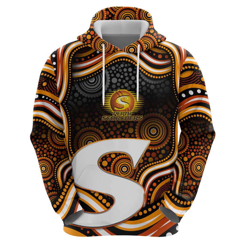Perth Scorchers Cricket Zip Hoodie Australian Cricket Mascot - Modern Indigenous Style