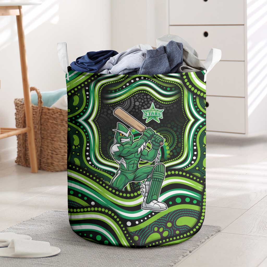 Melbourne Stars Cricket Laundry Basket Australian Cricket Mascot - Modern Indigenous Style