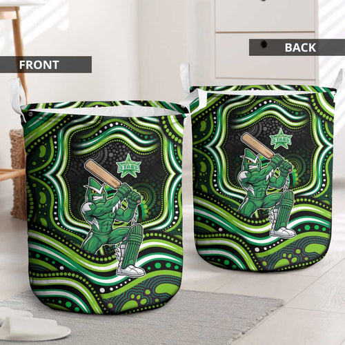 Melbourne Stars Cricket Laundry Basket Australian Cricket Mascot - Modern Indigenous Style
