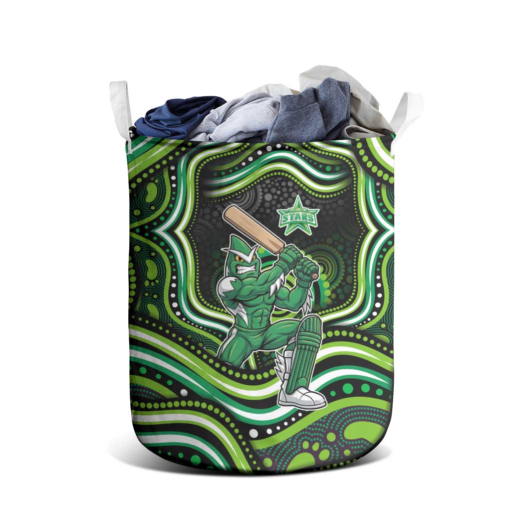 Melbourne Stars Cricket Laundry Basket Australian Cricket Mascot - Modern Indigenous Style