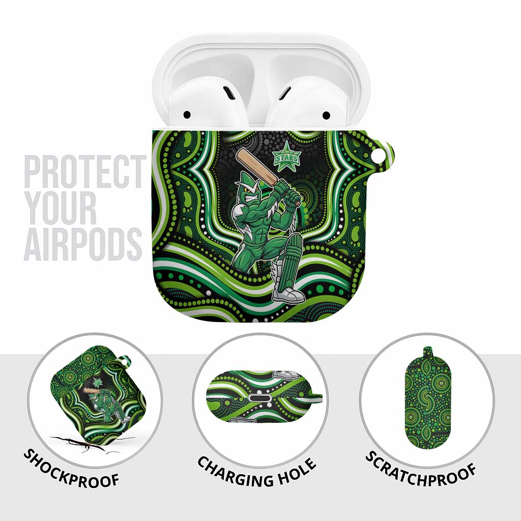 Melbourne Stars Cricket AirPods Case Australian Cricket Mascot - Modern Indigenous Style