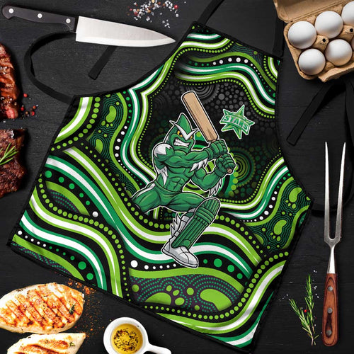 Melbourne Stars Cricket Apron Australian Cricket Mascot - Modern Indigenous Style
