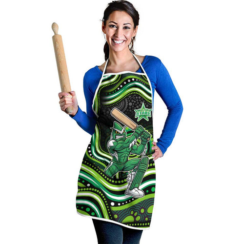 Melbourne Stars Cricket Apron Australian Cricket Mascot - Modern Indigenous Style