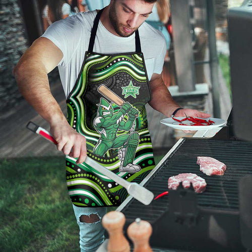 Melbourne Stars Cricket Apron Australian Cricket Mascot - Modern Indigenous Style