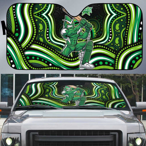 Melbourne Stars Cricket Auto Sun Shade Australian Cricket Mascot - Modern Indigenous Style