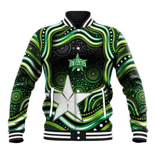 Melbourne Stars Cricket Baseball Jacket Australian Cricket Mascot - Modern Indigenous Style