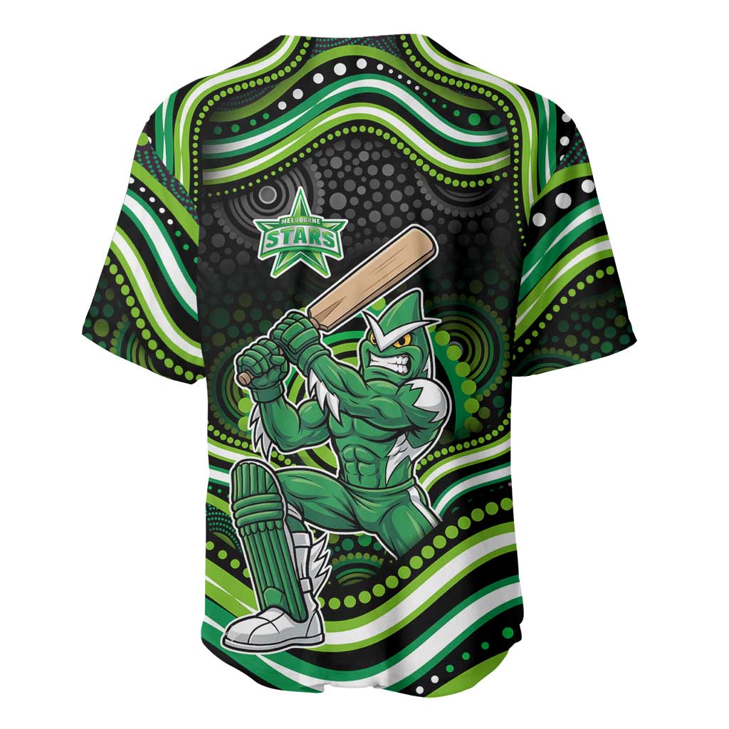 Melbourne Stars Cricket Baseball Jersey Australian Cricket Mascot - Modern Indigenous Style