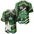 Melbourne Stars Cricket Baseball Jersey Australian Cricket Mascot - Modern Indigenous Style