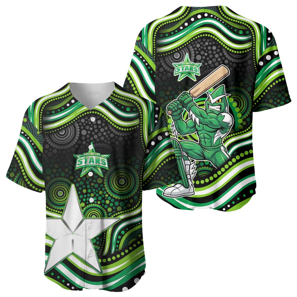 Melbourne Stars Cricket Baseball Jersey Australian Cricket Mascot - Modern Indigenous Style