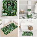 Melbourne Stars Cricket Bathroom Set Australian Cricket Mascot - Modern Indigenous Style