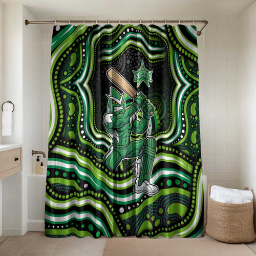 Melbourne Stars Cricket Bathroom Set Australian Cricket Mascot - Modern Indigenous Style