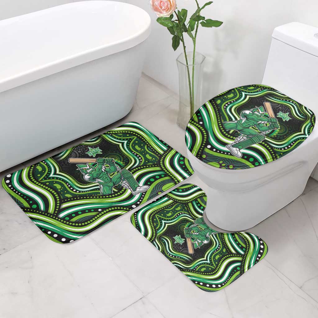 Melbourne Stars Cricket Bathroom Set Australian Cricket Mascot - Modern Indigenous Style