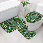 Melbourne Stars Cricket Bathroom Set Australian Cricket Mascot - Modern Indigenous Style