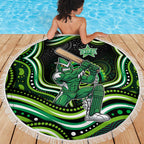 Melbourne Stars Cricket Beach Blanket Australian Cricket Mascot - Modern Indigenous Style