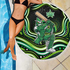 Melbourne Stars Cricket Beach Blanket Australian Cricket Mascot - Modern Indigenous Style