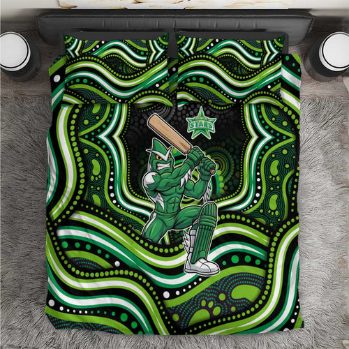Melbourne Stars Cricket Bedding Set Australian Cricket Mascot - Modern Indigenous Style