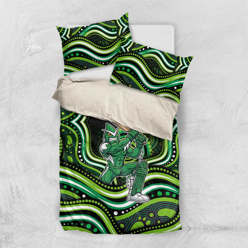 Melbourne Stars Cricket Bedding Set Australian Cricket Mascot - Modern Indigenous Style