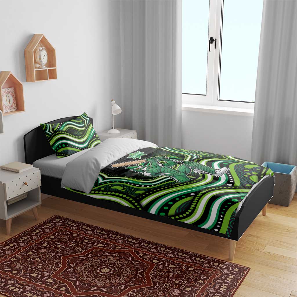 Melbourne Stars Cricket Bedding Set Australian Cricket Mascot - Modern Indigenous Style