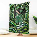 Melbourne Stars Cricket Blanket Australian Cricket Mascot - Modern Indigenous Style
