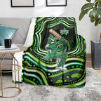 Melbourne Stars Cricket Blanket Australian Cricket Mascot - Modern Indigenous Style