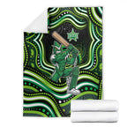 Melbourne Stars Cricket Blanket Australian Cricket Mascot - Modern Indigenous Style