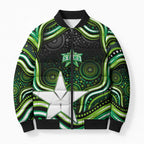 Melbourne Stars Cricket Bomber Puffer Jacket Australian Cricket Mascot - Modern Indigenous Style