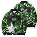 Melbourne Stars Cricket Bomber Puffer Jacket Australian Cricket Mascot - Modern Indigenous Style