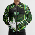 Melbourne Stars Cricket Bomber Puffer Jacket Australian Cricket Mascot - Modern Indigenous Style