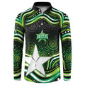 Melbourne Stars Cricket Button Sweatshirt Australian Cricket Mascot - Modern Indigenous Style