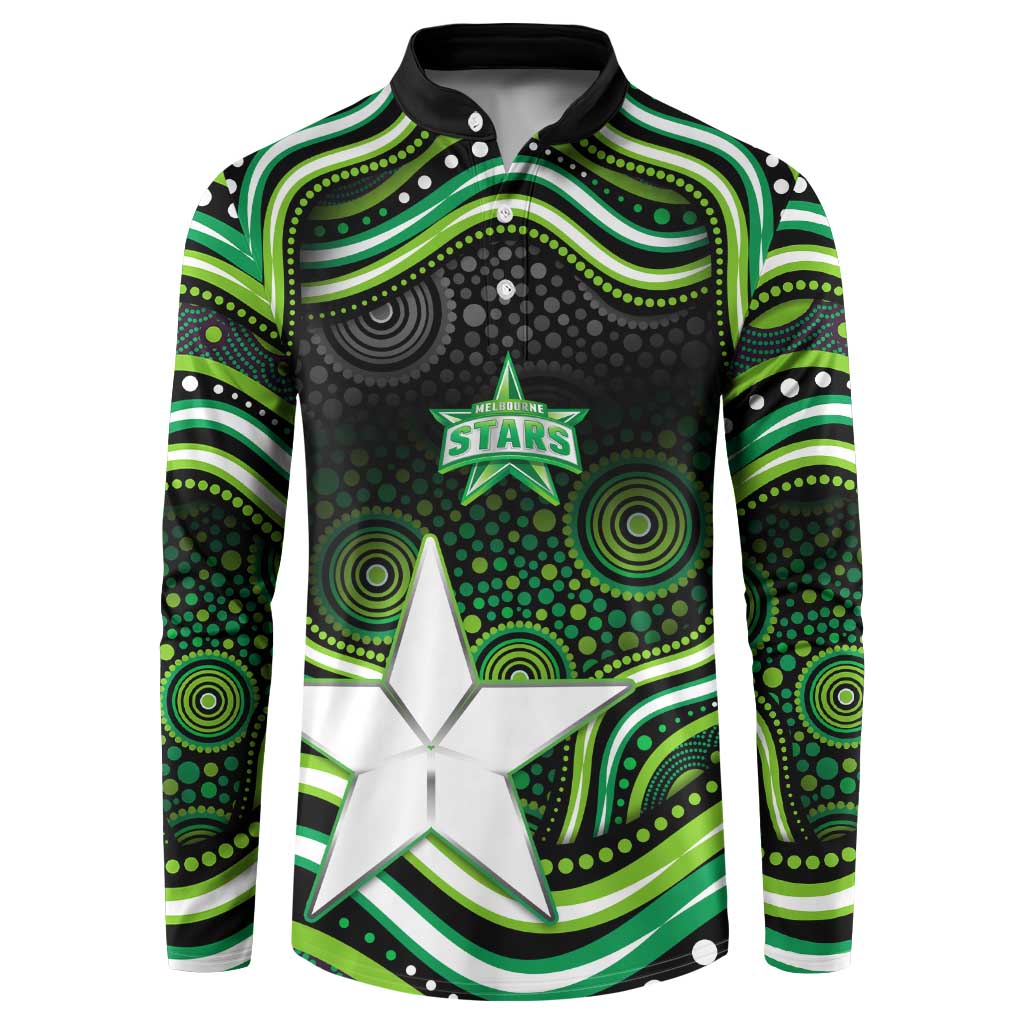 Melbourne Stars Cricket Button Sweatshirt Australian Cricket Mascot - Modern Indigenous Style