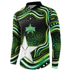 Melbourne Stars Cricket Button Sweatshirt Australian Cricket Mascot - Modern Indigenous Style