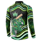Melbourne Stars Cricket Button Sweatshirt Australian Cricket Mascot - Modern Indigenous Style