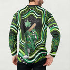Melbourne Stars Cricket Button Sweatshirt Australian Cricket Mascot - Modern Indigenous Style