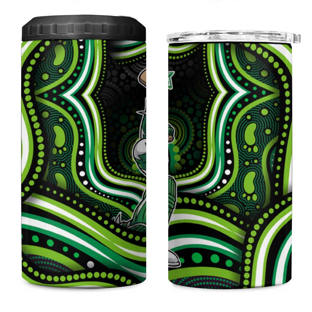 Melbourne Stars Cricket 4 in 1 Can Cooler Tumbler Australian Cricket Mascot - Modern Indigenous Style