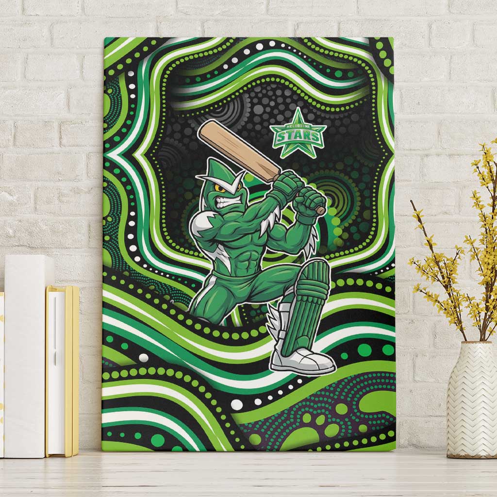 Melbourne Stars Cricket Canvas Wall Art Australian Cricket Mascot - Modern Indigenous Style