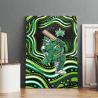 Melbourne Stars Cricket Canvas Wall Art Australian Cricket Mascot - Modern Indigenous Style