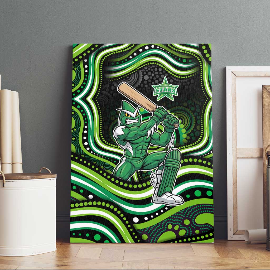 Melbourne Stars Cricket Canvas Wall Art Australian Cricket Mascot - Modern Indigenous Style