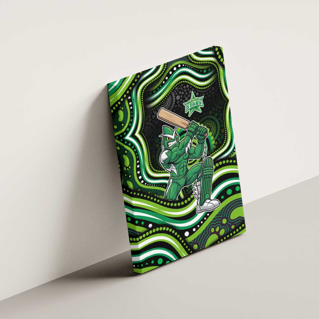 Melbourne Stars Cricket Canvas Wall Art Australian Cricket Mascot - Modern Indigenous Style