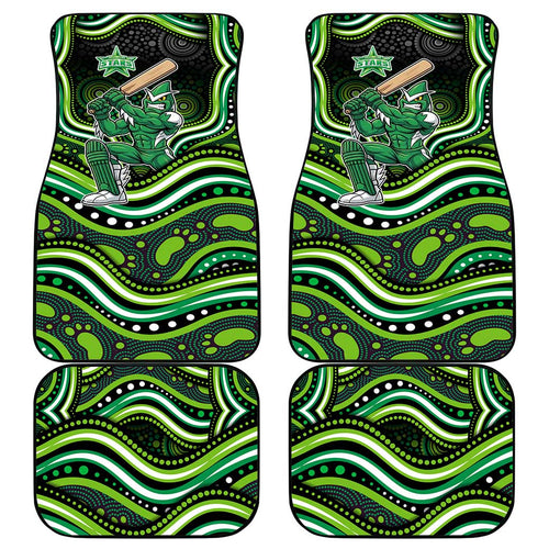 Melbourne Stars Cricket Car Mats Australian Cricket Mascot - Modern Indigenous Style