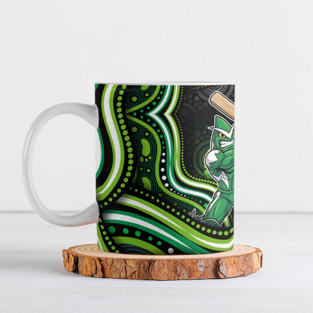 Melbourne Stars Cricket Ceramic Mug Australian Cricket Mascot - Modern Indigenous Style