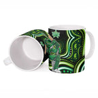 Melbourne Stars Cricket Ceramic Mug Australian Cricket Mascot - Modern Indigenous Style