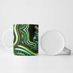 Melbourne Stars Cricket Ceramic Mug Australian Cricket Mascot - Modern Indigenous Style