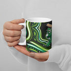 Melbourne Stars Cricket Ceramic Mug Australian Cricket Mascot - Modern Indigenous Style