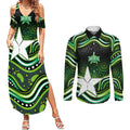 Melbourne Stars Cricket Couples Matching Summer Maxi Dress and Long Sleeve Button Shirt Australian Cricket Mascot - Modern Indigenous Style