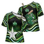 Melbourne Stars Cricket Cross Shoulder Shirt Australian Cricket Mascot - Modern Indigenous Style