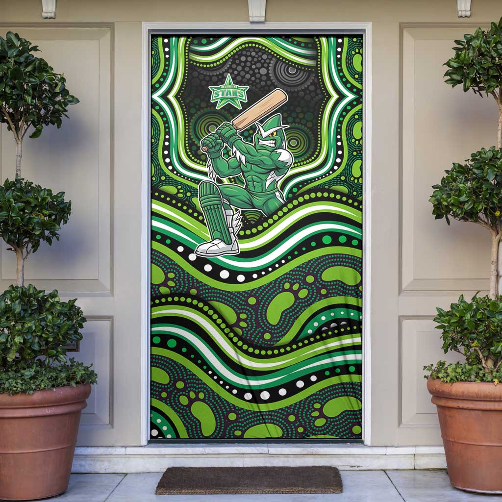 Melbourne Stars Cricket Door Cover Australian Cricket Mascot - Modern Indigenous Style