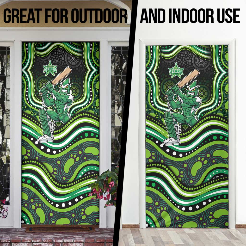 Melbourne Stars Cricket Door Cover Australian Cricket Mascot - Modern Indigenous Style