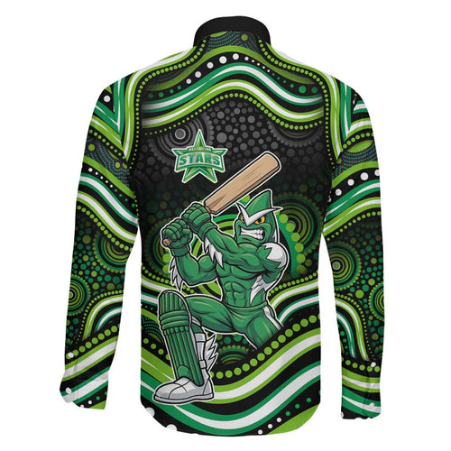 Melbourne Stars Cricket Family Matching Mermaid Dress and Hawaiian Shirt Australian Cricket Mascot - Modern Indigenous Style